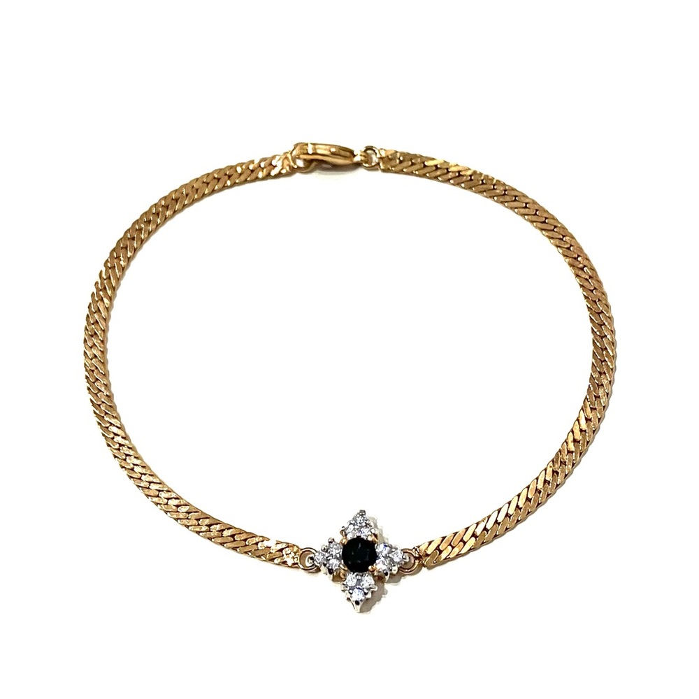 Vintage Gold Plated Herringbone Bracelet